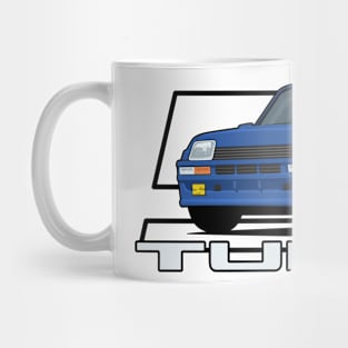 Car 5 Turbo 1980 blue Mug